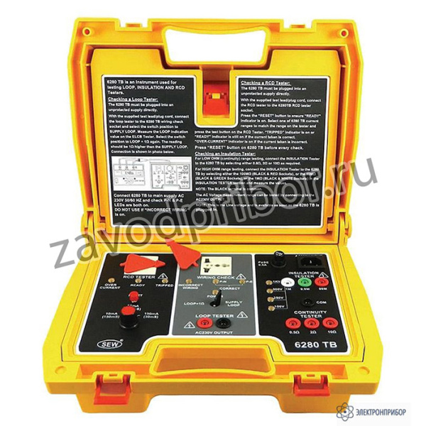 6280 TB — устройство для проверки: тестеров УЗО, измерителей петли фаза-ноль, измерителей сопротивления изоляции