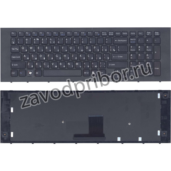 Клавиатура для ноутбука Sony Vaio VPC-EC черная с рамкой