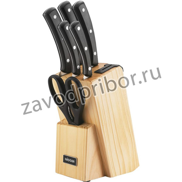 Набор из 5 кухонных ножей и блока для ножей с ножеточкой, серия HELGA 723016