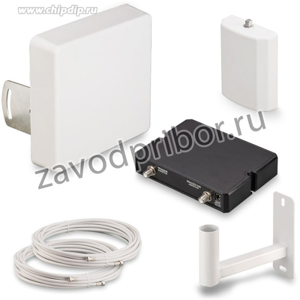Кroks комплект KRD-1800 LTE1800, GSM1800- усилитель сигнала сотовой связи, с GSM антеннами 14дБ и 7дБ+репитер RK1800-60F.
