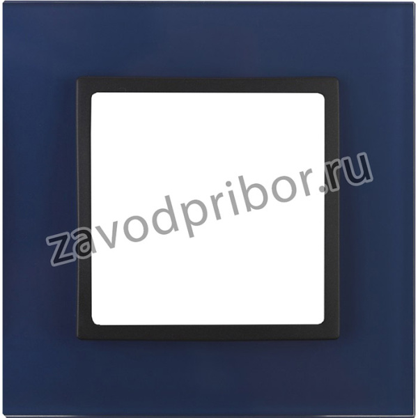 14-5101-29 ЭРА Рамка на 1 пост, стекло, Эра Elegance, синий+антр Б0034483