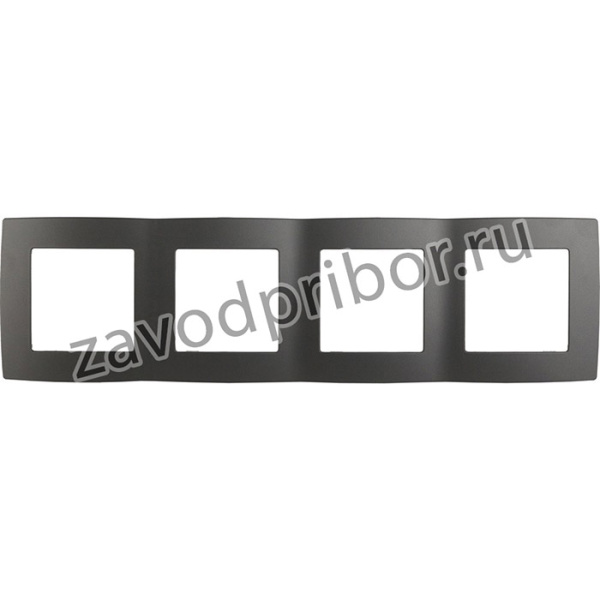 12-5004-12 ЭРА Рамка на 4 поста, Эра12, графит Б0019378