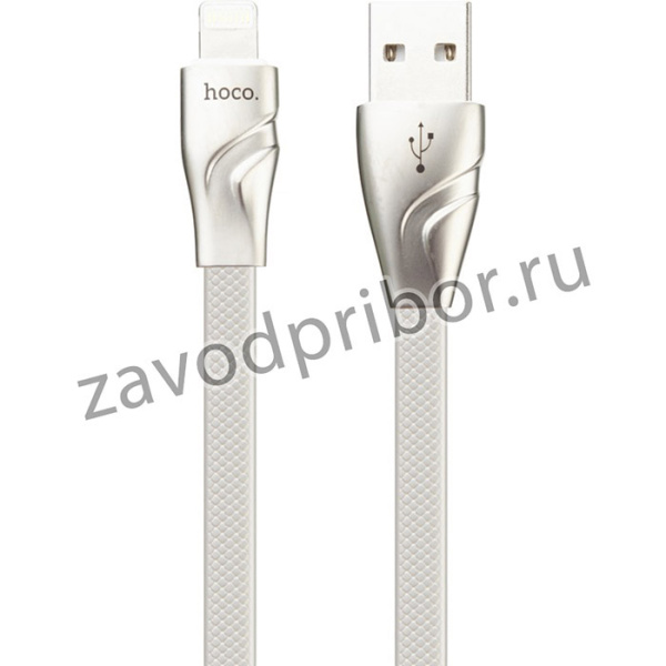 USB кабель Hoco U57 Twisting Charging Data Cable For Lightning L=1,2M белый