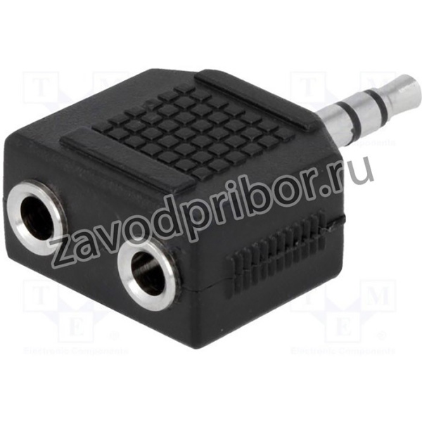 AC-012, Разветвитель, Jack 3,5 мм гнездо x2, Jack 3,5мм вилка, stereo