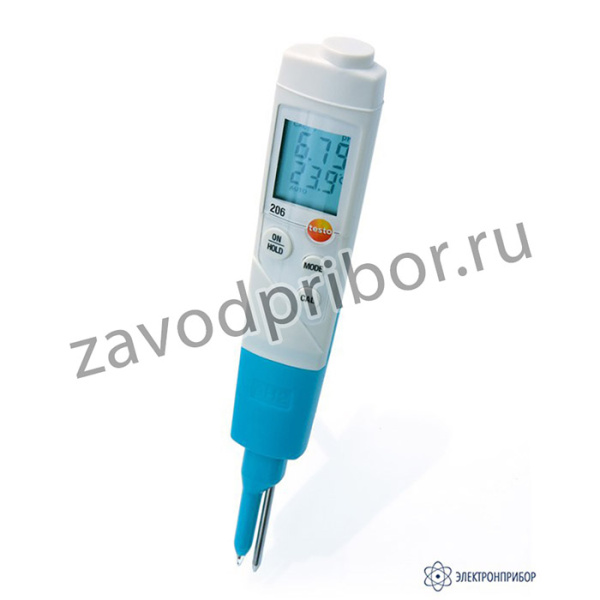 Testo 206-pH2 комплект — карманный pH-метр с кейсом и буферными растворами