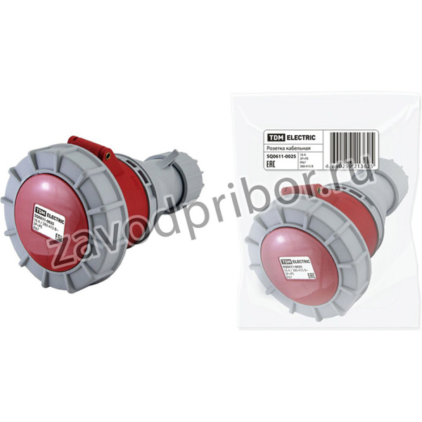 Розетка кабельная IP67 16А 3Р+РЕ 380В TDM