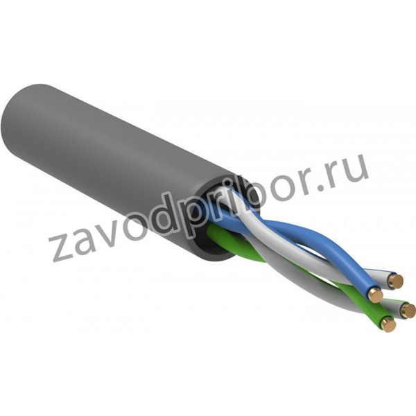 Кабель информационный ITK LC1-C5E02-111-R кат.5е U/UTP не экранированный 2X2X24AWG PVC внутренний 305м серый