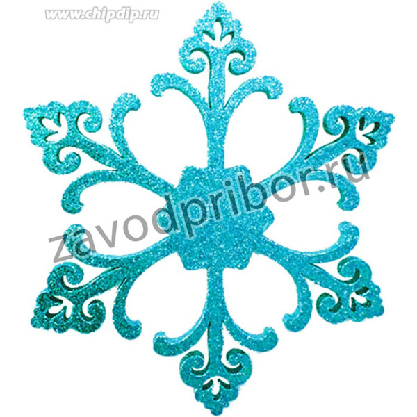 502-372, Елочная фигура Снежинка Морозко, 66 см, цвет синий