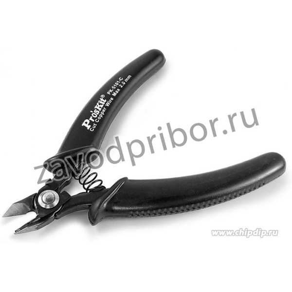 1PK-5101-C, Кусачки усиленные с клипсой безопасности и возвратной пружиной антистатические, 125мм