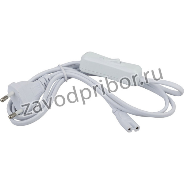 Сетевой шнур ЭРА LLED-A-CABLE-1.5m-SW-W c выключателем разъем C7 длина 1,5м Б0025694
