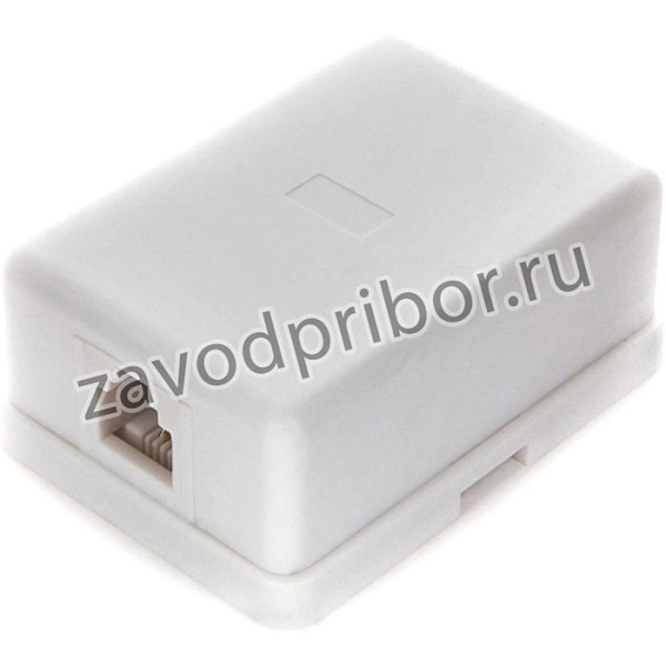 Розетка телефонная RJ-11 6P4C внешняя 1 порт, белая TA-101