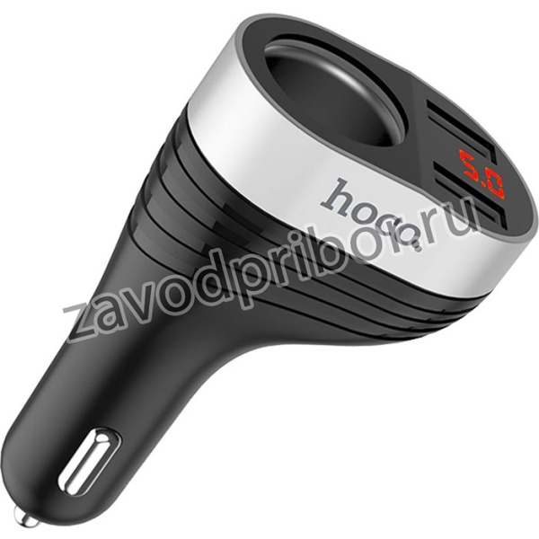 Автомобильное зарядное устройство Z29, порт прикуривателя, 2xUSB, черный, 6957531092186
