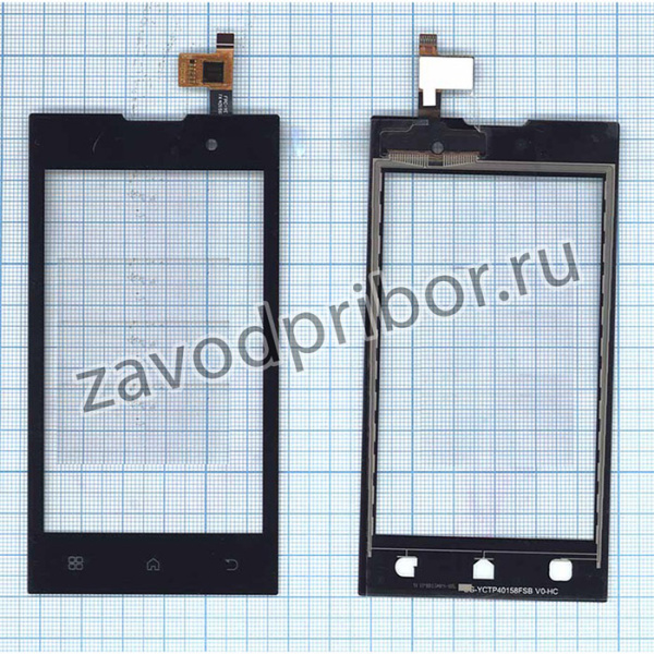 Сенсорное стекло (тачскрин) для ZTE V815W v2 черное