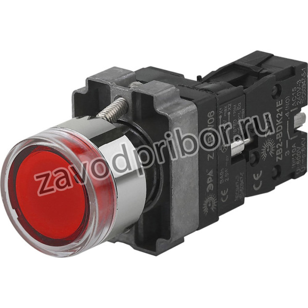 Кнопка управления ЭРА BBT50-BW-K04E LAY5-BW3461 с подсветкой красный 1з Б0045661