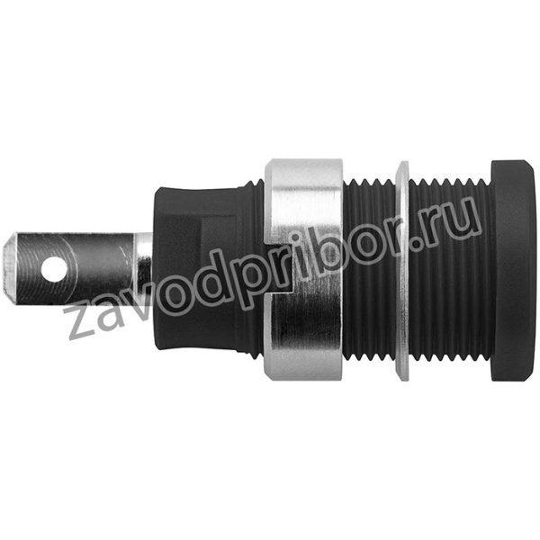 SEB 6450 Ni / SW, 4 mm Black Female Banana Socket - Tab Termination, 1000V, 24A