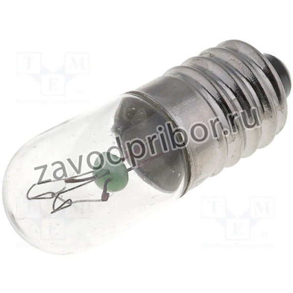LAMP-E10/12/100, Лампочка миниатюрная, E10, 12ВDC, 100мА, Колба цилиндрический