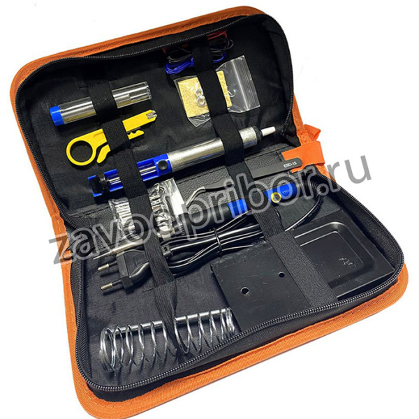 Набор для пайки ( паяльник, пинцет, оловоотсос, припой и.т.д)