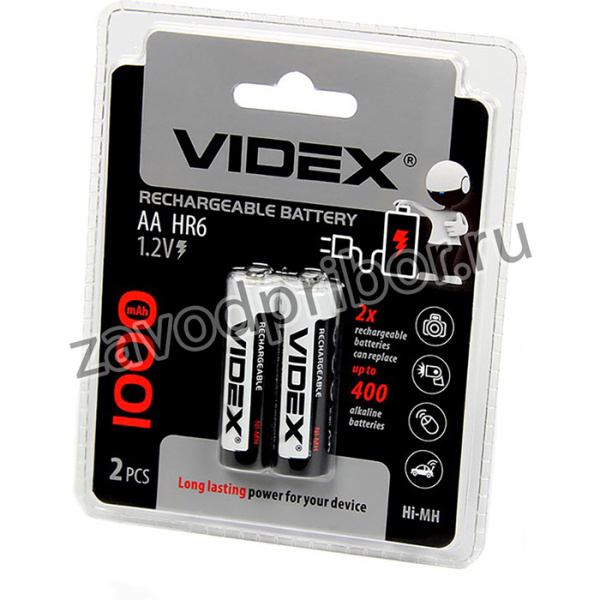 Аккумулятор VIDEX HR6/AA 1000mAh 2BL (2/20/200)