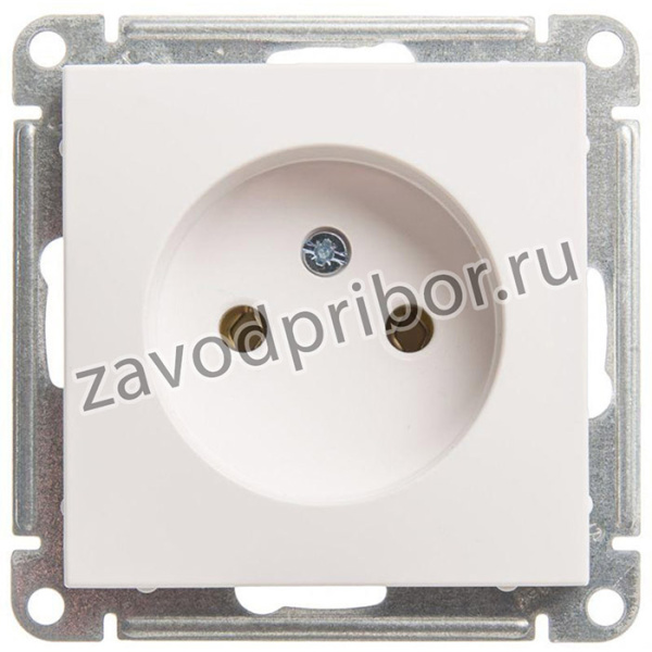 Розетка 1-м СП W59 16А IP20 без заземл. без защ. шторок механизм бел. SE RS16-153-1-86