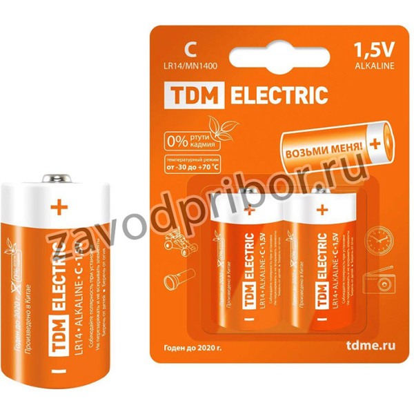 Элемент питания LR14 C Alkaline 1,5V BP-2 TDM