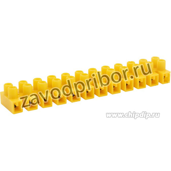 07-5004-3, Клеммная винтовая колодка KВ-4 1,5-4, ток 3 A, полипропилен желтый (10 шт./уп.)