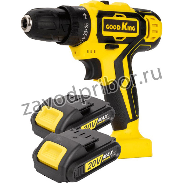 Аккумуляторная дрель-шуруповёрт GOODKING YL-102002, 2*1.5Ah 20V