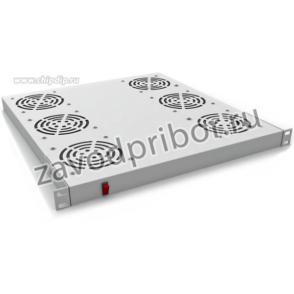 SYSMATRIX FU 0018.700 Модуль вентиляторный 19", 6 вентиляторов, выключатель, цвет серый (RAL 7035)