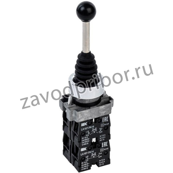 BBJ20-PA14-6-21-4-K02, Джойстик LA167-PA14 4 полож. 4з с фиксацией черный IEK