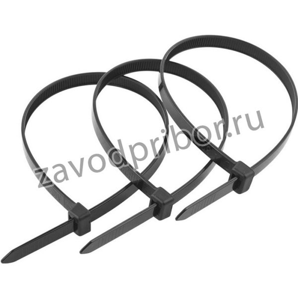 Хомут-стяжка 4,2x300 черный нейлон 4 шт - пакет 106924