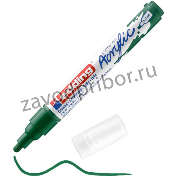 Маркер акриловый Edding 5100/904.кругл.нак. 2-3 мм. Цвет Зеленый мох