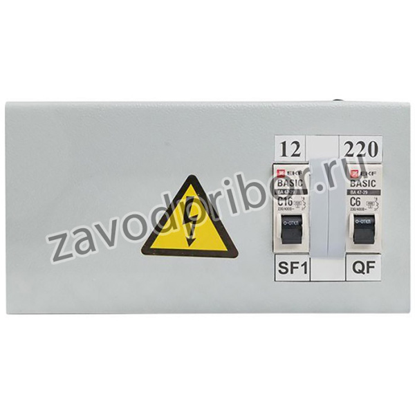 Ящик с понижающим трансформатором ЯТП 0.25 220/12В (2 авт. выкл.) Basic EKF yatp0.25-220/12v-2a