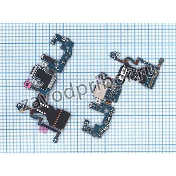 Шлейф разъема питания для Samsung Galaxy S9 SM-G960F + микрофон