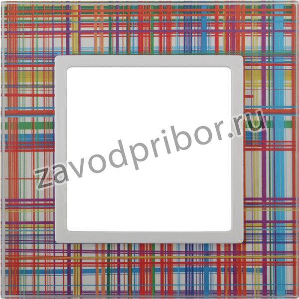 14-5101-00 ЭРА Рамка на 1 пост, стекло, Эра Elegance, прозрачный+бел Б0034469