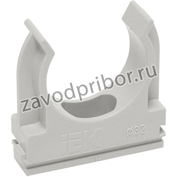 Держатель для труб (клипса) CF32 с защелкой IEK CTA10D-CF32-K41-050