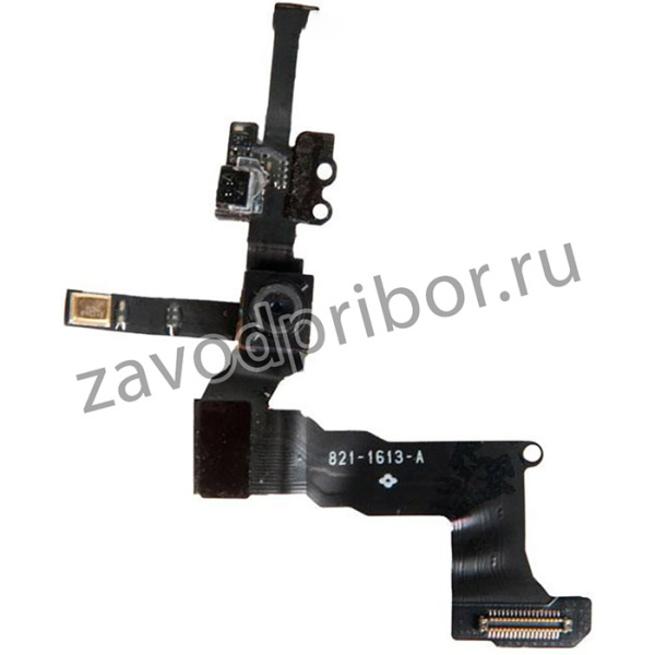 (iPhone 5S) камера фронтальная для Apple iPhone 5S на шлейфе с датчиком света и микрофоном