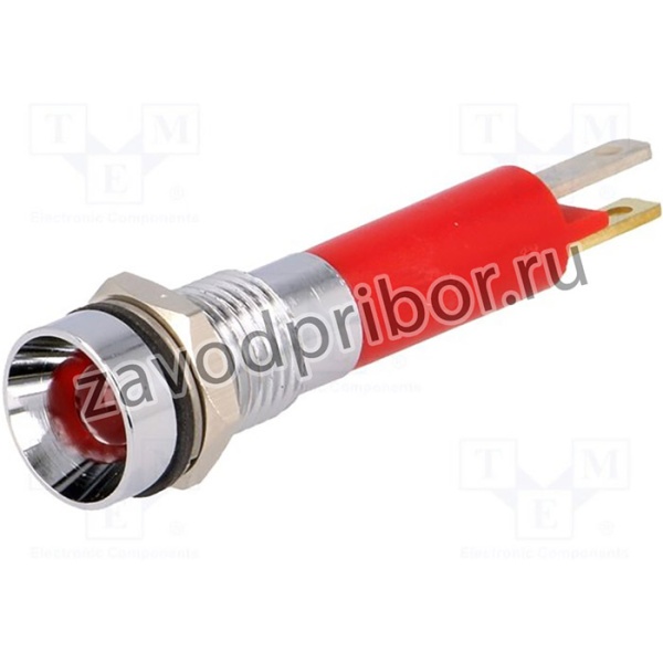 19050353, Индикат.лампа: LED; вогнутый; 24ВDC; Отв: O8мм; IP67; металл