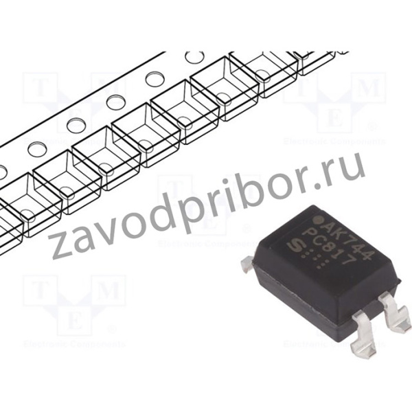 PC817X1NIP1B, Оптрон, SMD, Ch: 1, OUT: транзисторный, Uизол: 5кВ, Uce: 80В