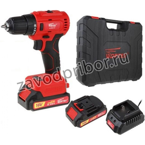 BD20251DLI1029, Аккум. дрель-шуруповерт WORTEX BD 2025-1 DLi в чем. ALL1 (18.0 В, БЕСЩЁТОЧНЫЙ, 2 акк., 1.5 А/ч Li-Io