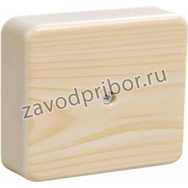 Распаячная коробка ОП 100х100х50мм,светлое дерево,без клеммы IP 40 КР-513110100-024