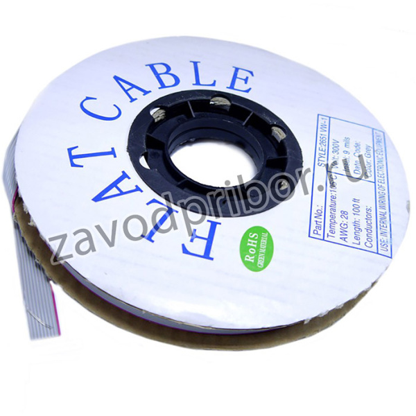 Шлейф серый RC-20 awg28 (20 жил х 0,08) Шаг 1.27; 30,5 м