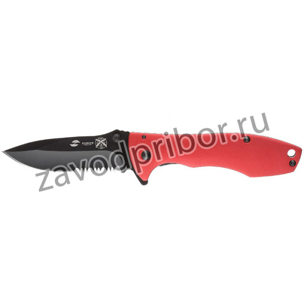 FK-721RD, Нож складной Stinger, клинок 80 мм, рукоять: сталь/алюминий, чёрно-красный