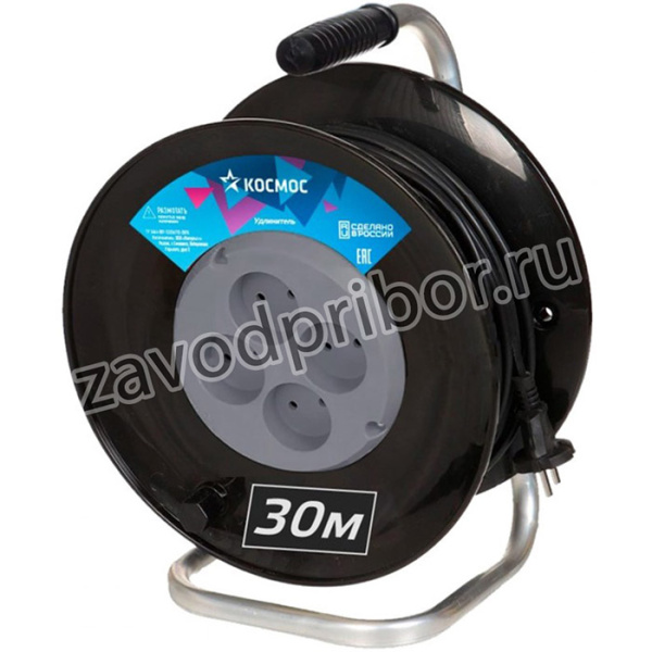 Удлинитель (катушка) 16А 4 гн ПВС 2*1,5 (30м) РБК16 YKKsm30m-4g(16A)