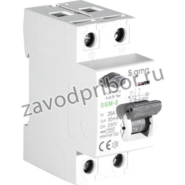 Выключатели дифференциального тока ВДТ (УЗО) AC 2P 30mA 10kA 25A, SIGMA ELEKTRIK