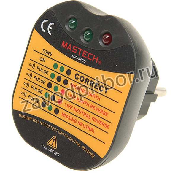 13-1260, Тестер розеток MS6860D MASTECH