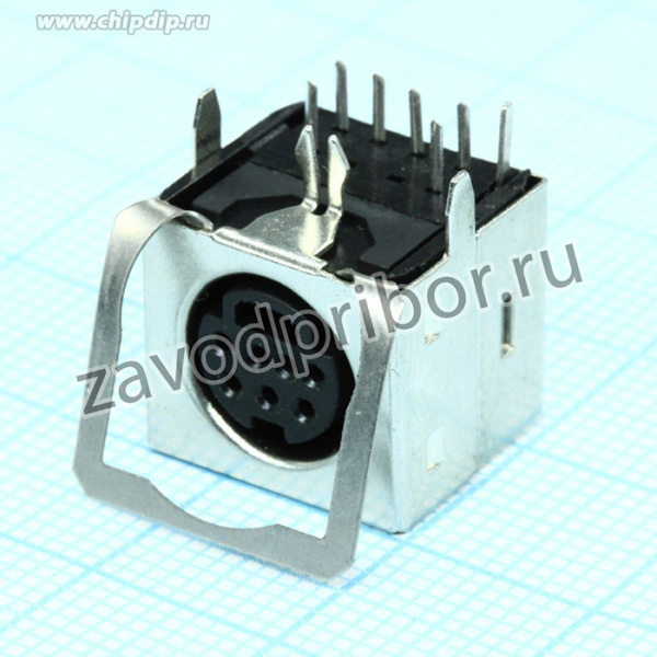 KLS1-155P-07-B-1, (MDN-7J), розетка на печатную плату 7 pin, полный металл