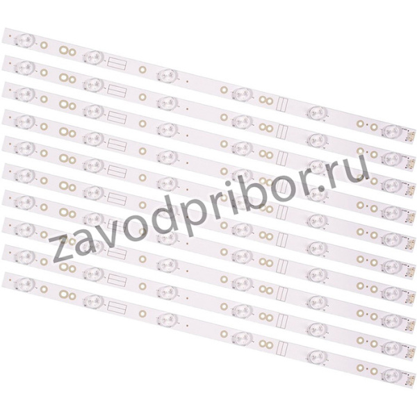 Подсветка 5800-W49001-1P00 для телевизора Erisson 49LES70T2 / 5800-W49001-2P00 / 50" 3V / 6 led / 2 pin (комплект 10 шт) 480mm