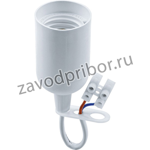 Патрон электрический Navigator 71 287 NLH-P-F-WH-E27-TB пластиковый белый с КЗВ