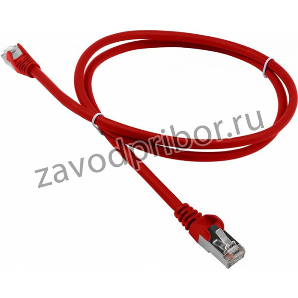 Патч-корд RJ45-RJ45, 4 пары, FTP, категория 5е, 0.5 м, красный, LSZH, LAN-PC45/S5E-0.5-RD