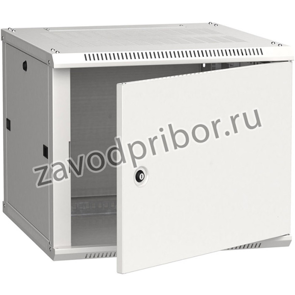 Шкаф коммутационный ITK Linea W (LWR3-09U66-MF) настенный 9U 600x600мм пер.дв.металл 2 бок.пан. направл.под закл.гайки 90кг серый 500мм 200г