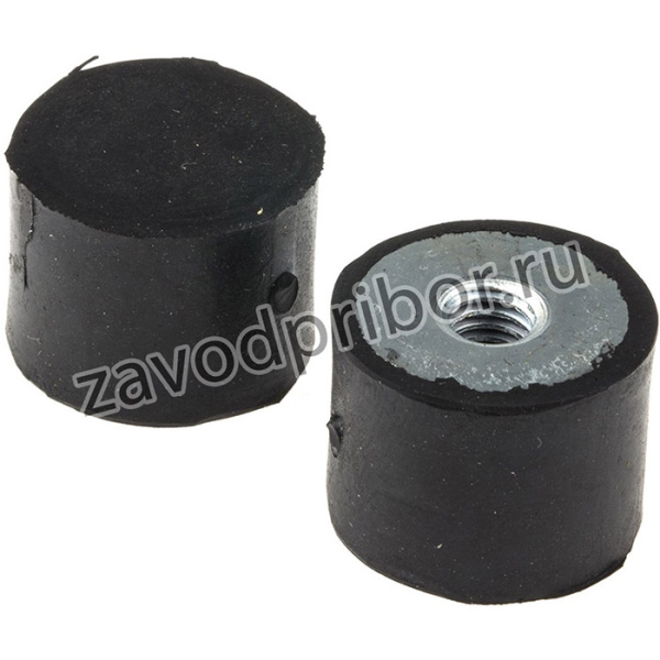 2015DE06-60, Cylindrical M6 Anti Vibration Mount, Female Buffer Foot with 39.9kg Compression Load